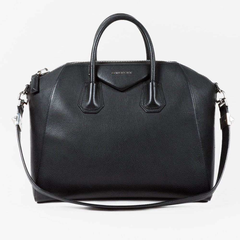 Givenchy Antigona Medium Black Leather Hand Bag